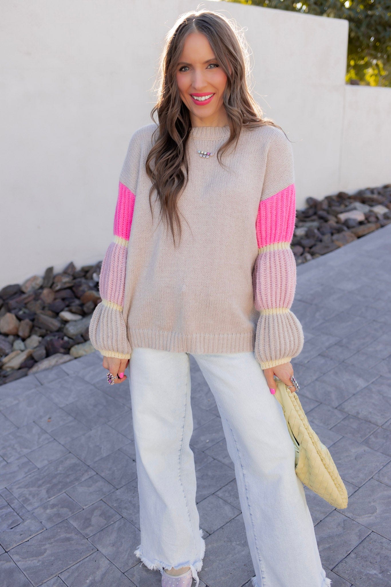 Cozy Kandy Stripe Sleeve Sweater