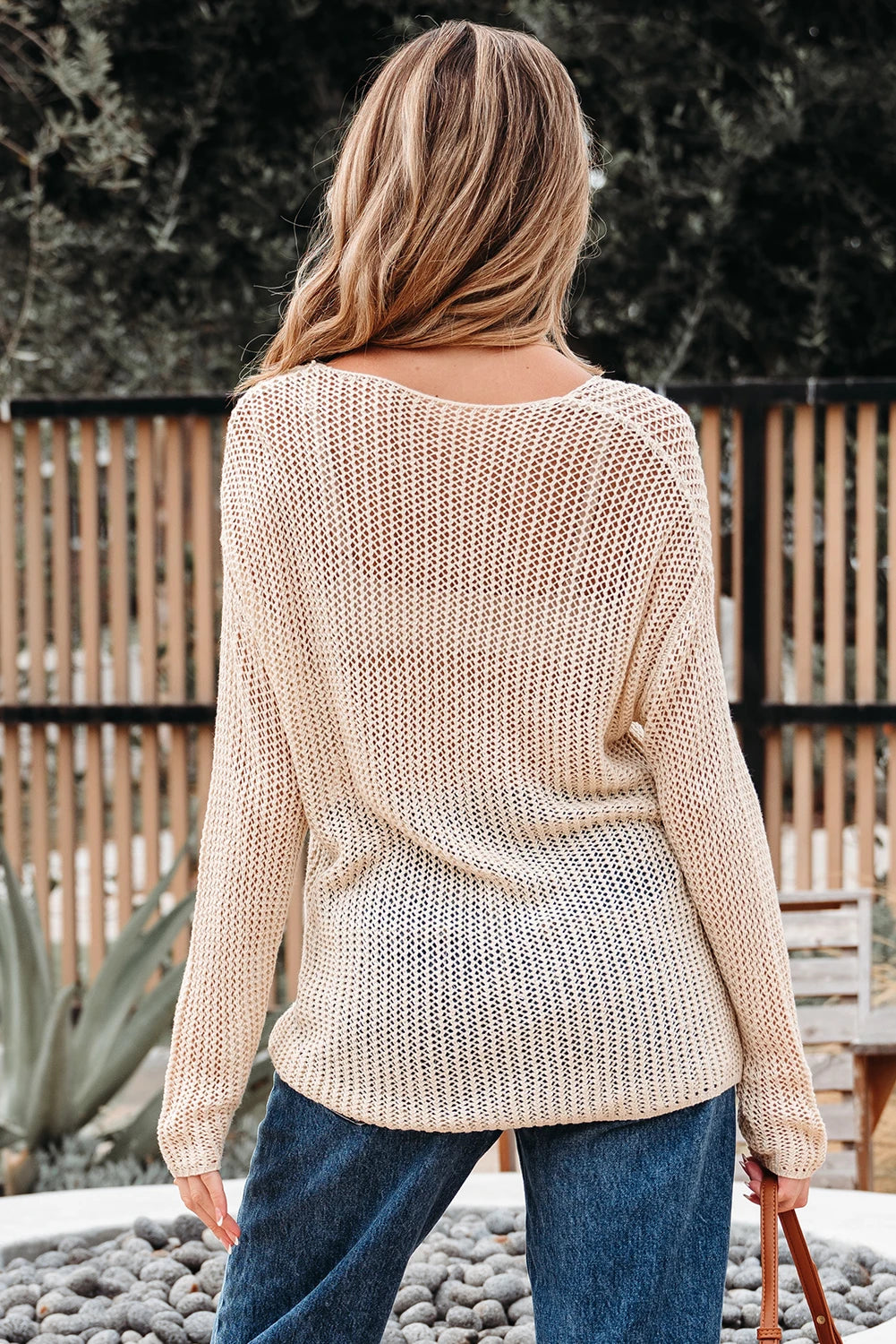 Simple Times Crochet Hollow-Out Top