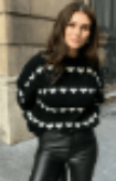 Red Heart Valentine Long Sleeve Knit Sweater