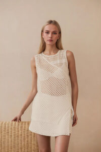 Hollow Out Knit Vacation Cover Up
